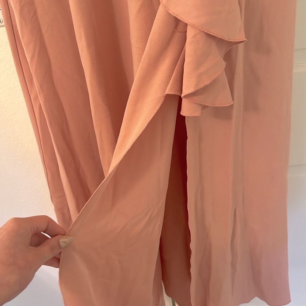Blush Pink Ruffle Sleeve Maxi Dress Formal M NWT - Picture 10 of 13